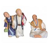 Pair Japanese Ceramic Figurines Made in Japan