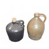 Stoneware Jugs With Handles and Corks