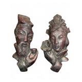 Asian Style Wall Plaques Cast Concrete