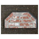 Brick Pattern Stove Board Plaque With Black Trim