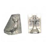 Pair Bird and Cross Metal Chocolate Molds