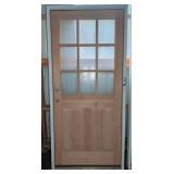 Doug Fir Exterior 9 Lite Door 36x80 RH Prehung