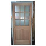 Douglas Fir Exterior Door 36"x80" 9-Lite RH