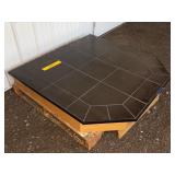 48" Stove Board & Riser Flat Wall Black Jack