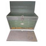 Union No. 518K Green Metal Toolbox with Drawers