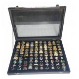 100 Masonic and Gemstone Rings in Case