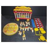 Fisher-Price Circus Playset Wood Animals Cart