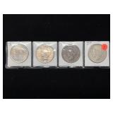 (4) Peace Silver Dollars 1922D, 1923, 1923D, 1923S