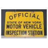 NY Motor Vehicle Inspection Station Sign