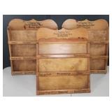 3 Wooden Greeting Card Displays
