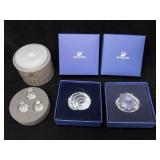 Swarovski Silver Crystal Figurines in Boxes Set