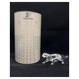 Swarovski Crystal Panther Figurine with Box