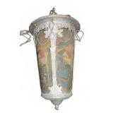 Reverse Painted Metal Hanging Fixture