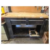 Craftsman Workbench With Pegboard and Contents