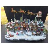 Holiday Living Village With Flying Santa Decor