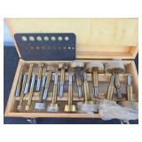 Forstner Bit Set in Box w/ Hole Guide
