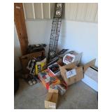 Vintage Auto Parts Lot With Wire Wheel, Grilles