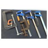 C-Clamps and Bar Clamps, 8 Piece Lot