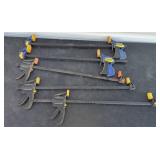 (5) 24in. Bar Clamps Including Irwin Quick-Grip