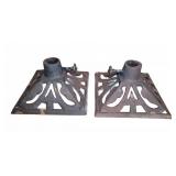 Pair Of Cast Iron Square Christmas Tree Stands