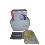Sunbeam Toaster, Igloo Cooler, Trash Bin, Clock