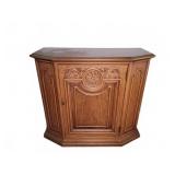 Wood Cabinet with Floral Carving