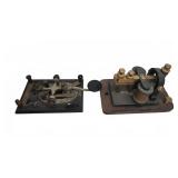 Morse Code Telegraph Key and Sounder Set