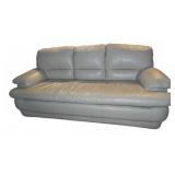 Tan Faux Leather Sleeper Sofa With Pull-Out Bed