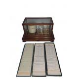 Short & Mason Barograph in Glass Case With Charts