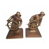 Pair Bronze-Tone Sailor Bookends