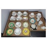 Porcelain Teacups and Saucers Set
