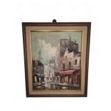 Mori Signed Paris Street Scene Painting