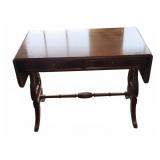 Mahogany Drop Leaf Sofa Table with Two Drawers