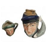 Royal Doulton Capt. Ahab Jug & Character Creamer