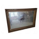 Large Gold Tone Ornate Framed Wall Mirror