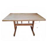 Large Solid Wood Workbench Table