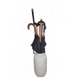 White Ceramic Vase With Umbrellas