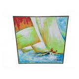 Lee McDaniel Sailboat Acrylic Painting on Canvas