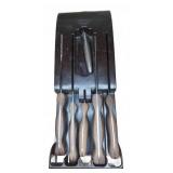 Cutco USA Knife Set With Wood Handles In Block