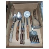 CUTCO Stainless Kitchen Utensils Wood Handles