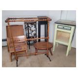 Lot: Quilt Rack, Tables, Children