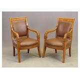 Pair 19th c. Fauteuil Chairs