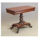 19th c. Philadelphia Classical Mahogany Card Table