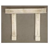 19th c. Carved Marble Fireplace Mantel