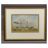 Original Watercolor 'H.M.S. JACKAL 1880'