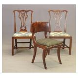 Pair 18th c. Chippendale Chairs