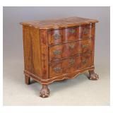 Early Continental Burlwood Chest of Drawers