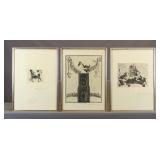Pencil Signed Etchings