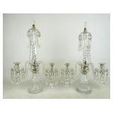 Pair Crystal Candelabra