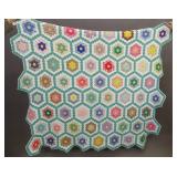 C. 1940's Grannies Garden Quilt